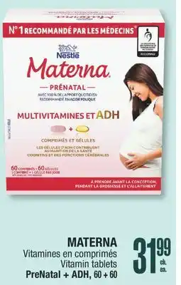Jean Coutu Nestle MATERNA Vitamin tablets offer