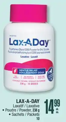 Jean Coutu LAX-A-DAY Laxatif Powder, 238 g Packets 10 offer