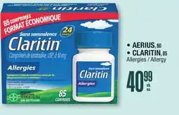 Jean Coutu AERIUS, 80,CLARITIN, 85 Allergy offer