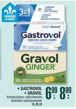Jean Coutu • GASTROVOL • GRAVOL Selected antinauseants offer