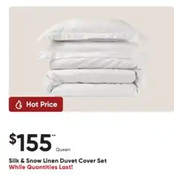 Dormez Vous Silk & Snow Linen Duvet Cover Set offer