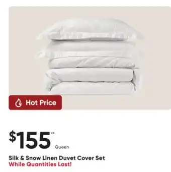 Dormez Vous Silk & Snow Linen Duvet Cover Set offer