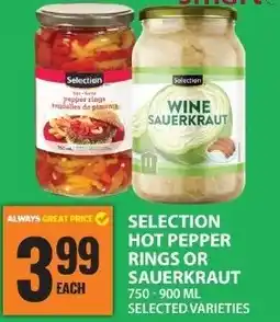 Food Basics Selection hot pepper rings or sauerkraut offer