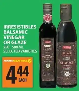 Food Basics Irresistibles balsamic vinegar or glaze offer