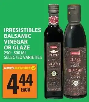Food Basics Irresistibles balsamic vinegar or glaze offer