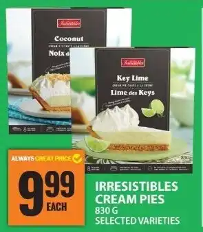Food Basics Irresistibles cream pies offer