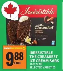 Food Basics Irresistible the creamiest ice cream bars offer