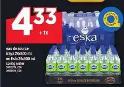 Maxi EAU DE SOURCE NAYA 28X500 ML OU ESKA 24x500 ML | spring water offer