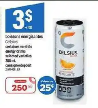 Maxi boissons énergisantes Celsius offer