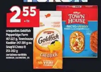 Maxi Craquelins Goldfish Pepperidge Farm, Townhouse Keebler ou Snap'd Cheez-It offer