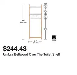 Bed Bath & Beyond Umbra Bellwood Over The Toilet Shelf offer