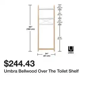 Bed Bath & Beyond Umbra Bellwood Over The Toilet Shelf offer