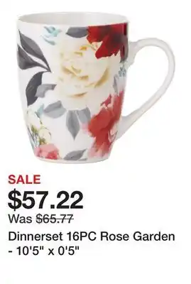 Bed Bath & Beyond Dinnerset 16PC Rose Garden - 10'5 x 0'5 offer