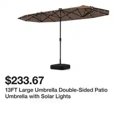 Bed Bath & Beyond 13FT Large Umbrella Double-Sided Patio Umbrella with Solar Lights offer