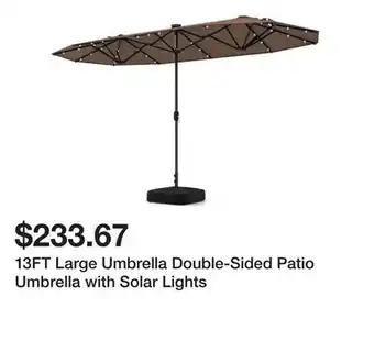 Bed Bath & Beyond 13FT Large Umbrella Double-Sided Patio Umbrella with Solar Lights offer