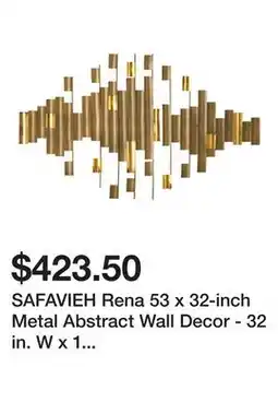 Bed Bath & Beyond SAFAVIEH Rena 53 x 32-inch Metal Abstract Wall Decor - 32 in. W x 1 in. D x 52.5 in. H offer