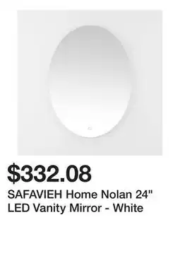 Bed Bath & Beyond SAFAVIEH Home Nolan 24 LED Vanity Mirror - White offer