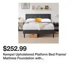 Wayfair Kempst Upholstered Platform Bed Frame/Mattress Foundation with Height Adjustable Headboard offer
