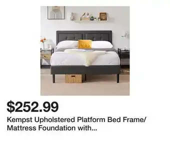 Wayfair Kempst Upholstered Platform Bed Frame/Mattress Foundation with Height Adjustable Headboard offer