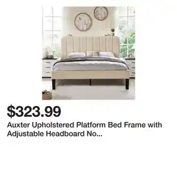 Wayfair Auxter Upholstered Platform Bed Frame with Adjustable Headboard No Box Spring Needed offer