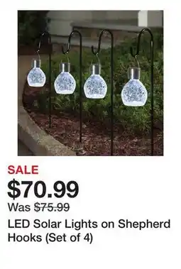 Wayfair LED Solar Lights on Shepherd Hooks (Set of 4) offer