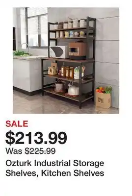 Wayfair Ozturk Industrial Storage Shelves, Kitchen Shelves offer