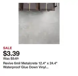 Wayfair Revive 6mil Metalcrete 12.4 x 24.4 Waterproof Glue Down Vinyl Tile Flooring (36 Sq. Ft. / Case) offer