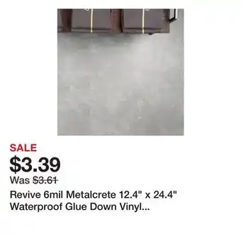 Wayfair Revive 6mil Metalcrete 12.4 x 24.4 Waterproof Glue Down Vinyl Tile Flooring (36 Sq. Ft. / Case) offer