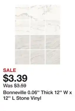 Wayfair Bonneville 0.06'' Thick 12'' W x 12'' L Stone Vinyl offer