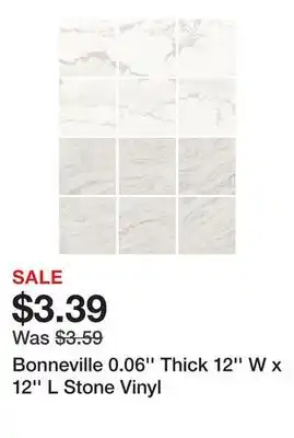 Wayfair Bonneville 0.06'' Thick 12'' W x 12'' L Stone Vinyl offer