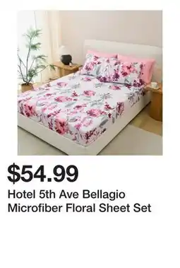 Wayfair Hotel 5th Ave Bellagio Microfiber Floral Sheet Set offer
