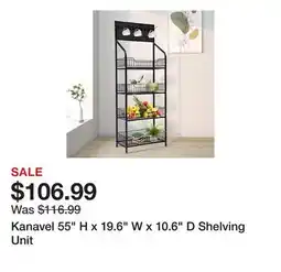 Wayfair Kanavel 55 H x 19.6 W x 10.6 D Shelving Unit offer