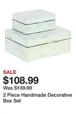 Wayfair 2 Piece Handmade Decorative Box Set offer