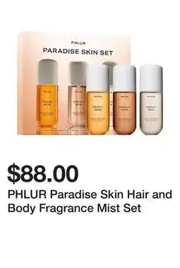 Sephora PHLUR Paradise Skin Hair and Body Fragrance Mist Set offer