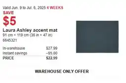 Costco Laura Ashley accent mat offer