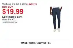Costco Lolë men's pant offer