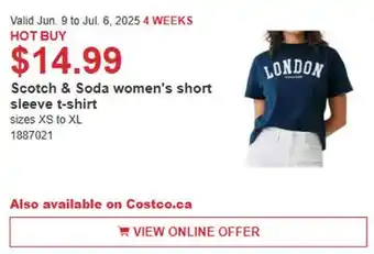 Costco Scotch & Soda women's short sleeve t-shirt offer