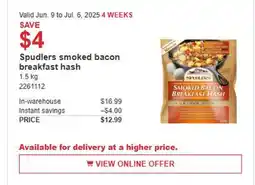 Costco Spudlers smoked bacon breakfast hash offer