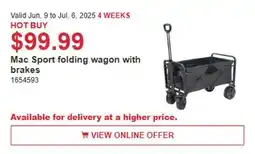 Costco Mac Sport folding wagon with brakes offer