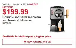 Costco Gourmia Soft Serve Ice Cream and Frozen Drink Maker offer