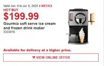 Costco Gourmia Soft Serve Ice Cream and Frozen Drink Maker offer