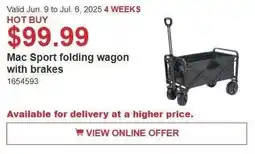 Costco Mac Sport folding wagon with brakes offer