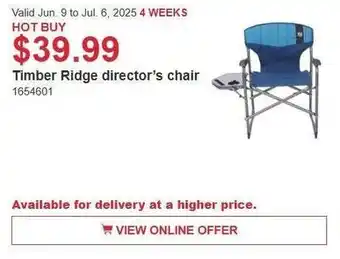 Costco Timber Ridge director's chair offer