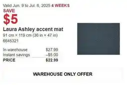 Costco Laura ashley accent mat offer