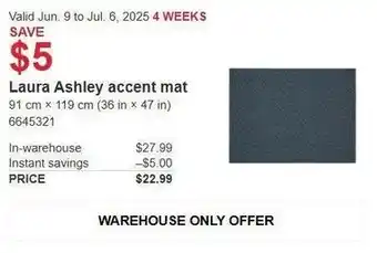 Costco Laura ashley accent mat offer