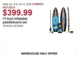 Costco Inflatable paddleboard set offer