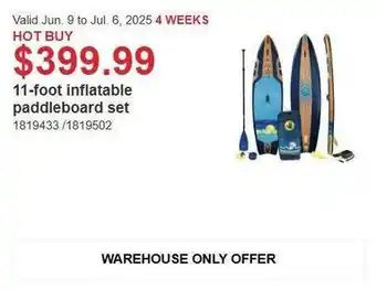 Costco Inflatable paddleboard set offer