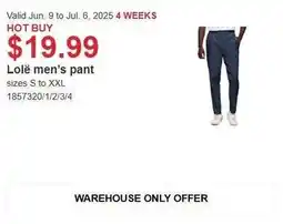 Costco Lolë men's pant offer