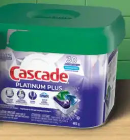 Familiprix Cascade Platinum, Dishwasher detergent, 39 pacs or Platinum Plus 30 pacs offer