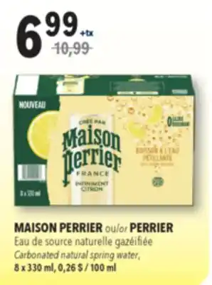 Familiprix MAISON PERRIER Carbonated natural spring water, 8 x 330 ml offer
